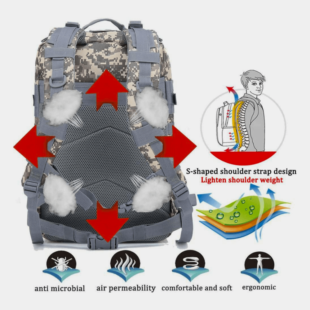 Tactical 45L Molle Rucksack Backpack - Image 35